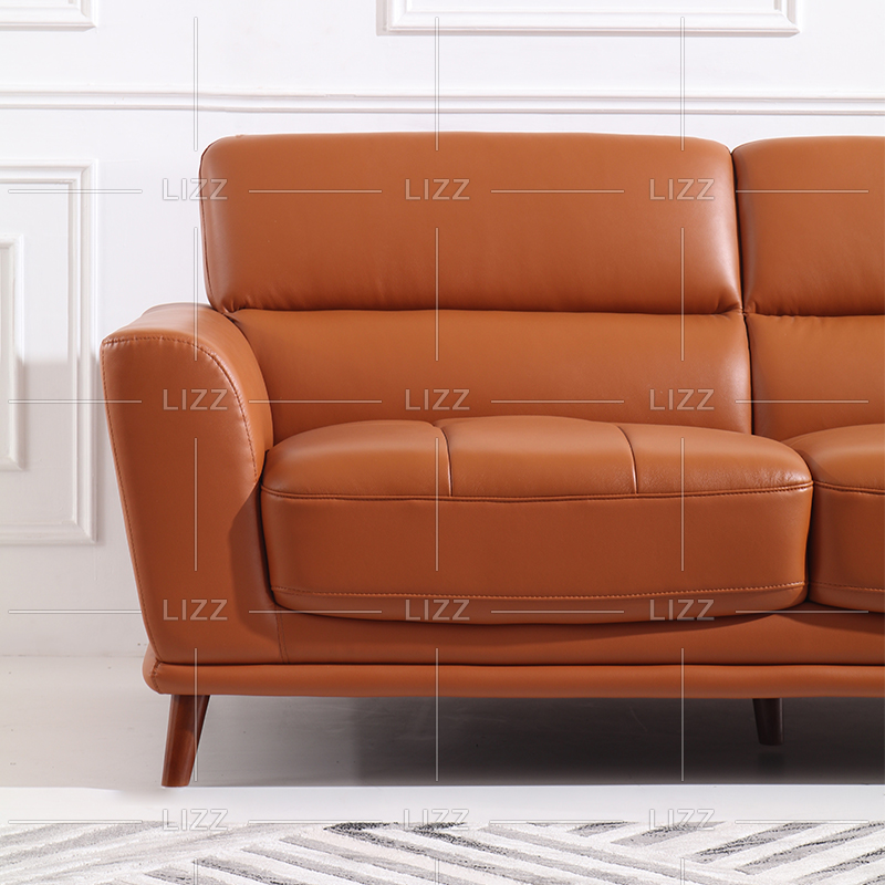 Petit canapé de salon orange classique