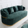 Beau grand canapé de salon vert