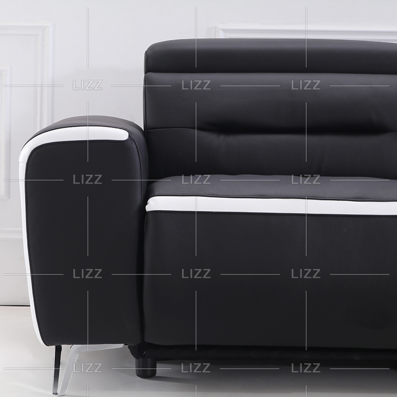 Ensemble de meubles Canapé inclinable en cuir noir