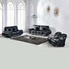 Ensemble de canapé en cuir noir pour meubles de maison pour salon