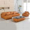 Canapé de salon en cuir minimaliste confortable