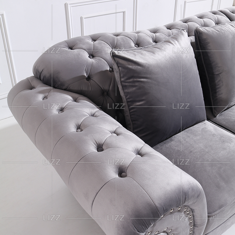 Canapé de loisirs contemporain en tissu Chesterfield