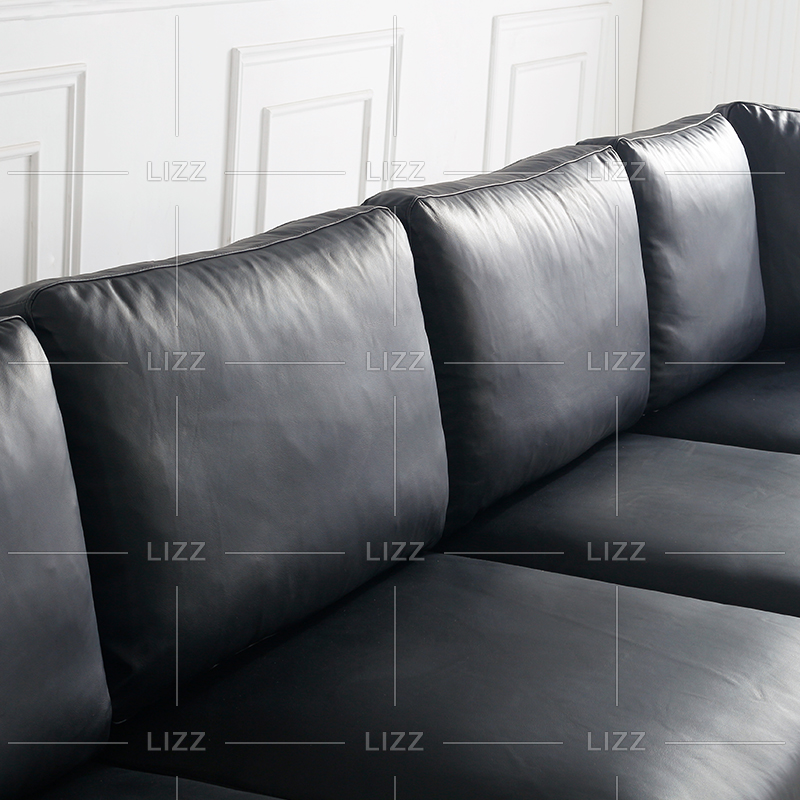 Canapé en cuir surdimensionné de loisirs contemporain