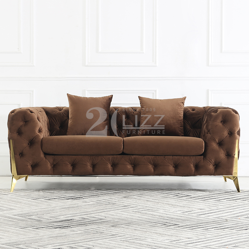 Canapé en tissu vintage de meubles pour le salon